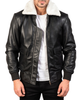 Glowrexs Men's G-1 Bomber Real Sheepskin Leather Jacket