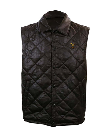 Glowrexs Yellowstone Brown Leather Vest