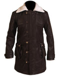 Glowrexs Bane Coat Chocolate Brown Genuine Real Leather Coat