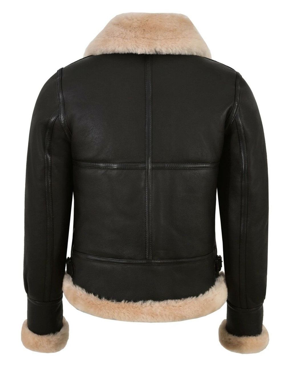 Glowrexs Women's RAF B3 Flying Bomber Aviator Style Leather Jacket