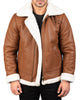 Glowrexs Men's B3 Bomber Leather Jacket