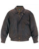 Glowrexs Mens Brown Leather Blouson Jacket