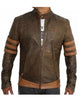 Glowrexs Distressed Brown Motorcycle Leather Jacket