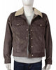 Glowrexs Yellowstone Fur Collar Brown Corduroy Jacket