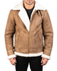 Glowrexs Men's B3 Bomber Leather Jacket