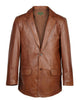 Glowrexs Chestnut Mens Brown Leather Blazer