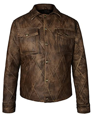 Glowrexs Kevin Costner Yellowstone Quilted Leather Jacket