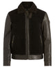 Glowrexs Dark Brown Reverse Shearling and Leather Jacket