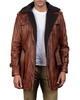 Glowrexs Men's Hunter Distressed Brown Fur Coat