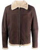 Glowrexs Mens Brown Suede Jacket With Sherpa Collar