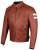Glowrexs Brown Motorcycle Biker Vintage Leather Jacket For Mens