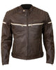 Glowrexs BILT Alder Men’s Brown Motorcycle Vintage Leather Jacket