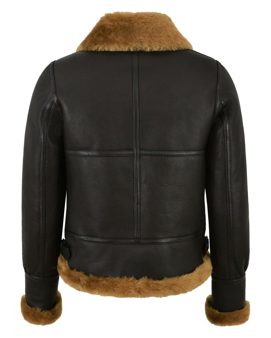 Glowrexs Women's RAF B3 Flying Bomber Aviator Style Leather Jacket