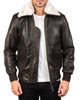 Glowrexs Men's G-1 Bomber Real Sheepskin Leather Jacket