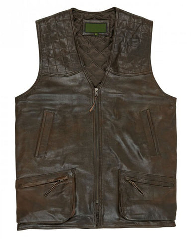Glowrexs Mens Antique Shooting Brown Vest