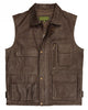 Glowrexs Mens Alf Brown Leather Vest
