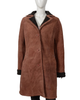 Glowrexs Kelsey Chow Yellowstone Brown Suede Leather Coat
