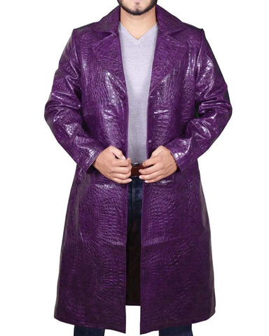 Glowrexs Suicide Squad Joker Crocodile Trench Coat