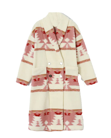 Glowrexs Kelly Reilly Yellowstone S05 Pink Printed Coat