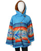 Glowrexs Yellowstone Blue Printed Polyester Coat