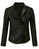 Glowrexs Womens Biker Stylish Leather Jacket