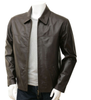 Glowrexs Men's Harrington Style Real Sheepskin Leather Jacket
