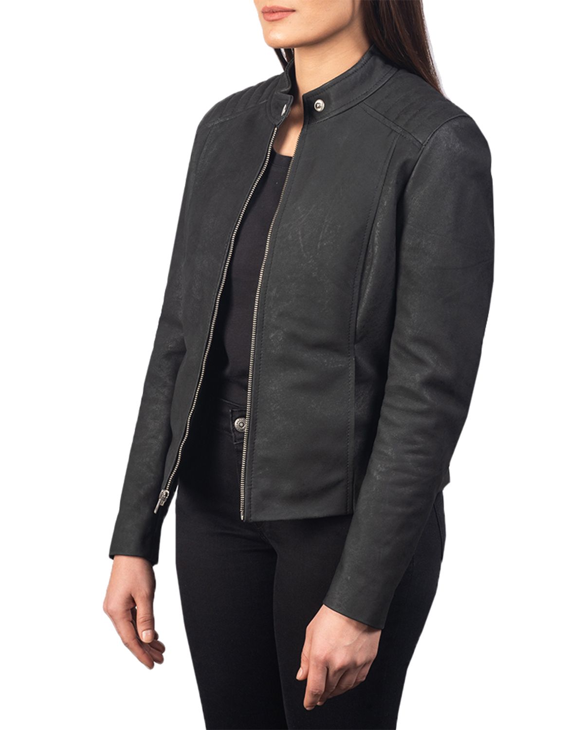 Glowrexs Women's Slim Fit Biker Jacket