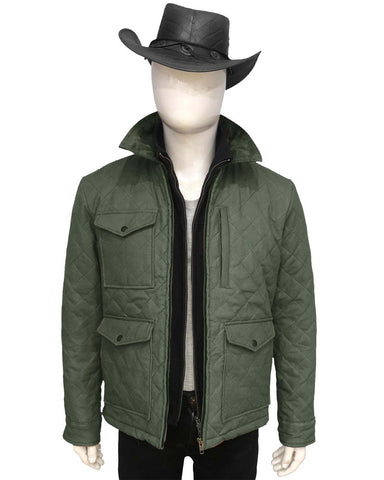 Glowrexs Yellowstone SO5 Green Quilted Jacket