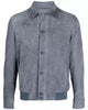 Glowrexs Mens Grey Suede Bomber Jacket