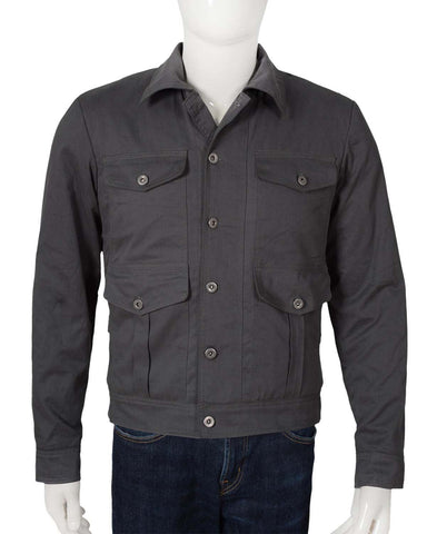 Glowrexs Kevin Costner Yellowstone Grey Cotton Jacket