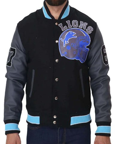 Glowrexs Men's Beverly Hills Cop Eddie Murphy Men's Wool Leather Jacket