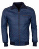 Glowrexs Casual Blue Embroidered Stylish Leather Jacket