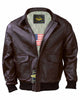 Glowrexs Men's A2 Airforce Flight Brown Jacket