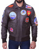 Glowrexs Top Gun G1 Brown Bomber Jacket