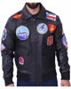 Glowrexs Top Gun G1 Maverick Black Bomber Jacket