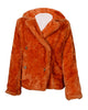 Glowrexs Kelly Reilly Yellowstone Orange Fur Jacket