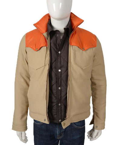 Glowrexs Yellowstone Beige Orange Cotton Jacket