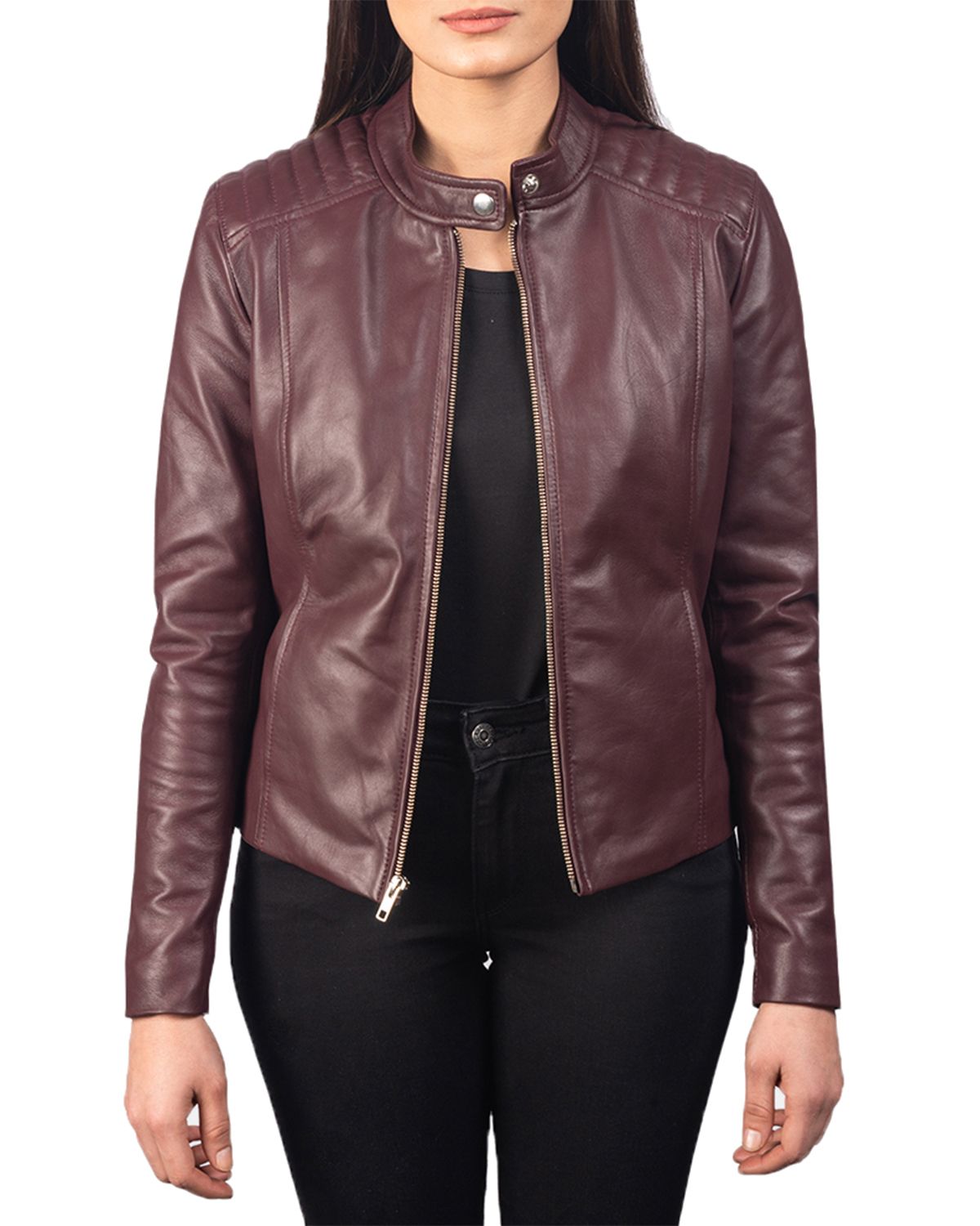 Glowrexs Women's Slim Fit Biker Jacket