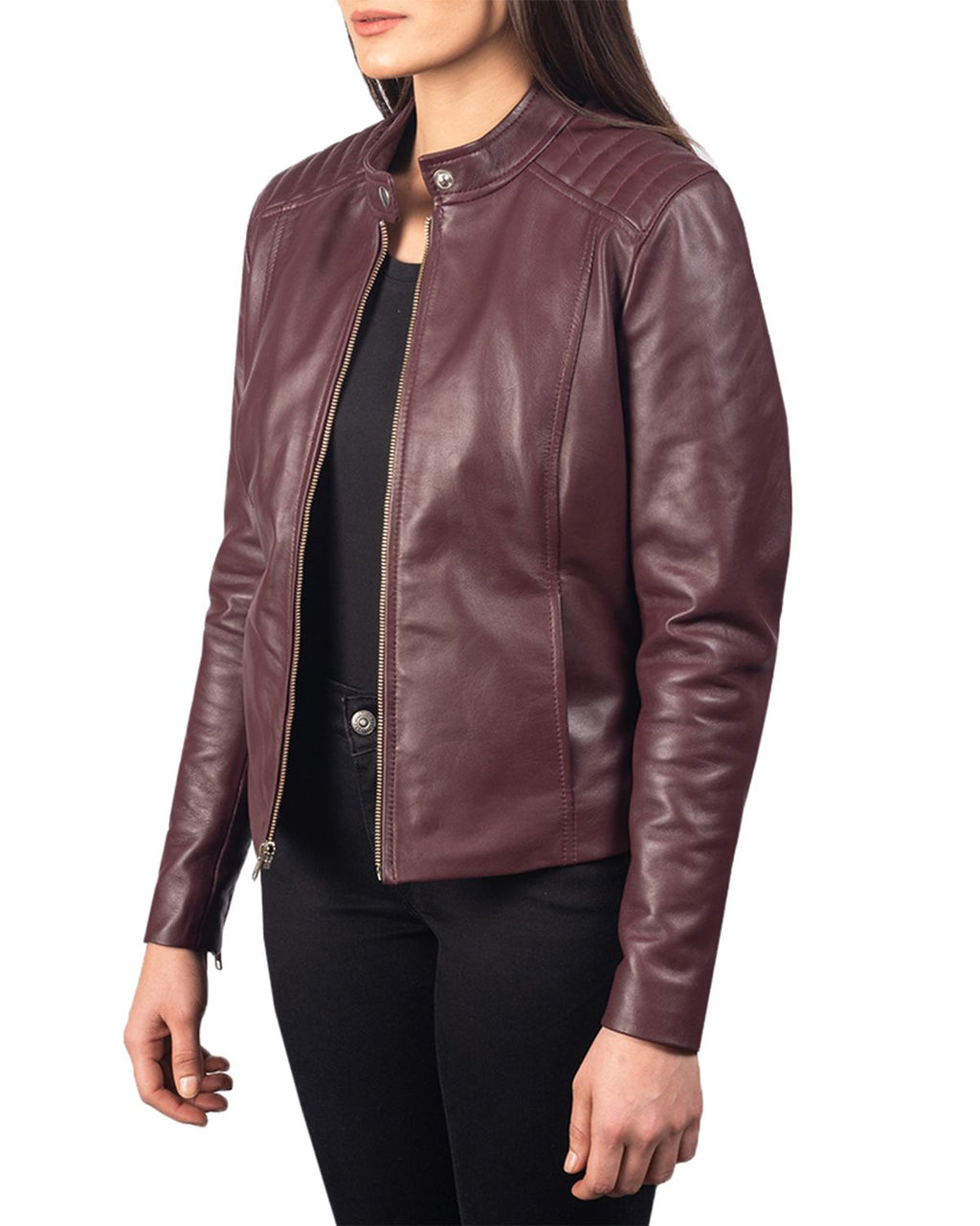 Glowrexs Women's Slim Fit Biker Jacket