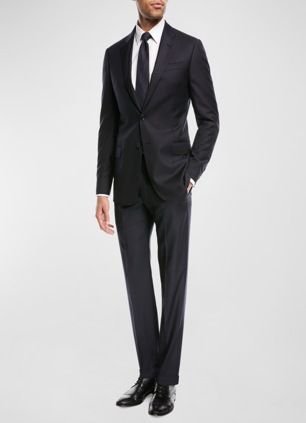 Emporio Armani Men's Super 130s Wool Two-piece Classic Fit Suit