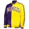 Glowrexs Purple/Yellow Fast Break Satin Full-Snap Jacket