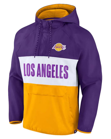 Glowrexs Mens Purple/Yellow Iconic Quarter-Zip Hoodie