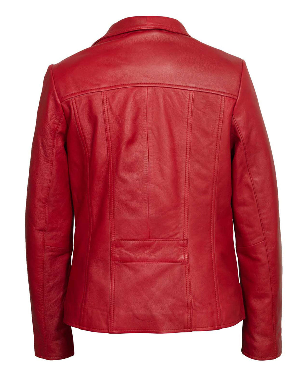 Glowrexs Women’s Red Biker Leather Jacket