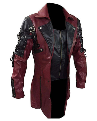 Glowrexs Red Matrix Leather Coat