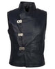 Glowrexs Aegeus Men Black Leather Vest