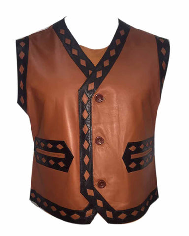 Glowrexs The Warriors Movie Real Leather Vest