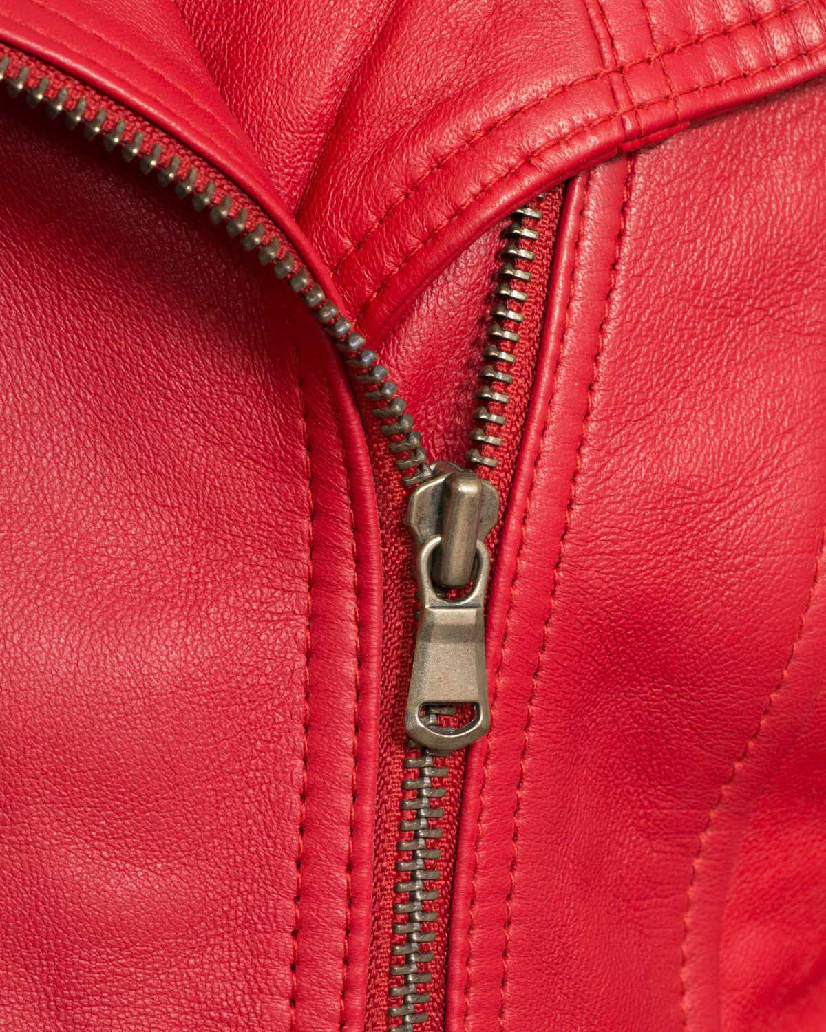 Glowrexs Women’s Red Biker Leather Jacket