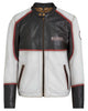 Glowrexs In Tri-Color Hand-Waxed Leather Jacket